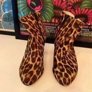INC international concepts Leopard Ankle Boots-Sz 6.5